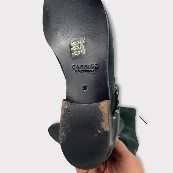 Carritz Bracelet Saddle Stitch Suede Boots Size 36 - Picture 8 of 11